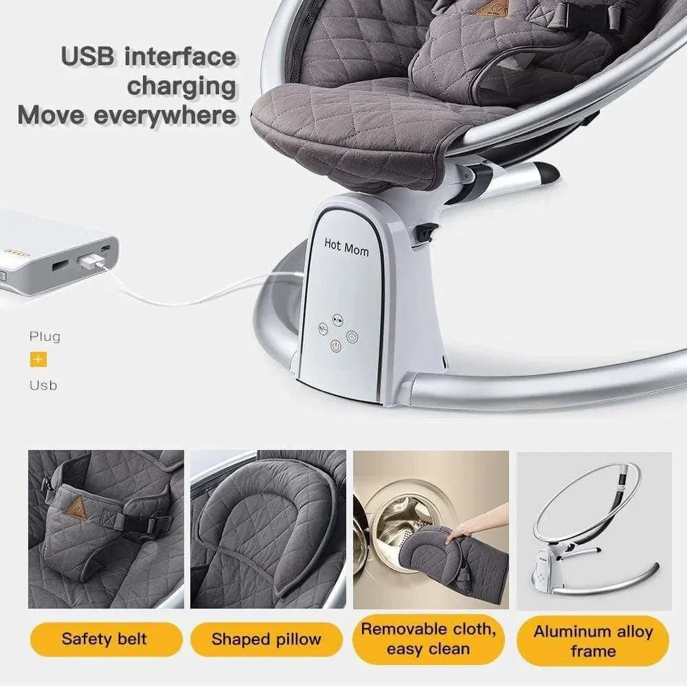 Hotmom™ Bluetooth Baby Rocker | Electric Baby Bouncer for Infant